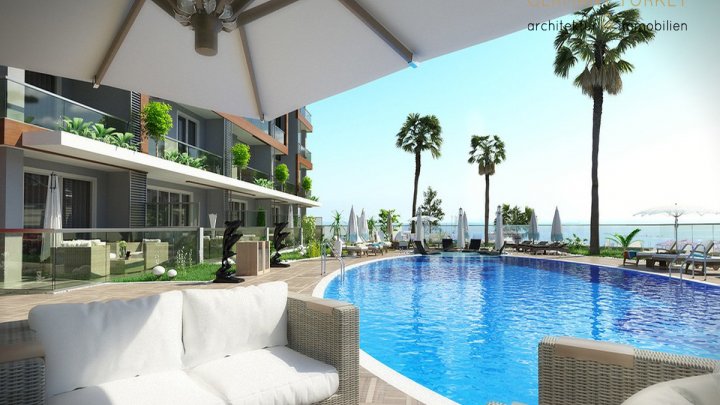 Exklusive Neubauwohnanlage nah zum Meer und mit traumhaften Blick in Kestel, Alanya